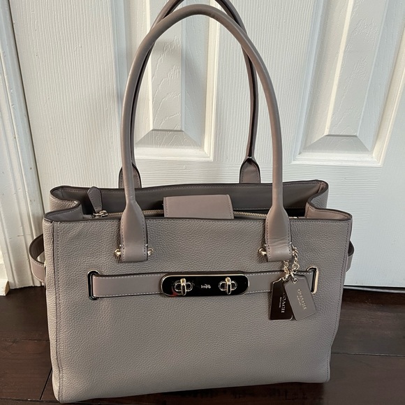 Coach Leather Handbag, Satchel, Tote - Picture 13 of 14